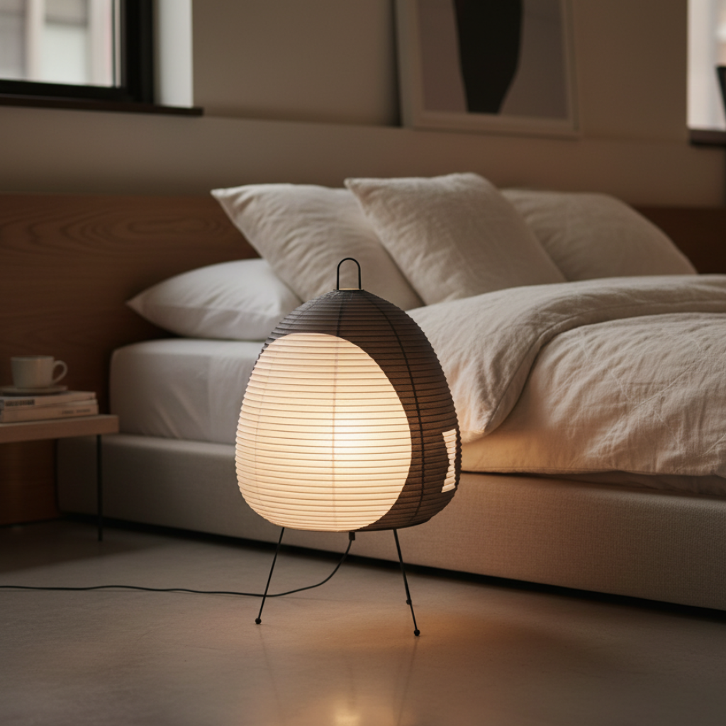 Modern Floor Lamp - Rice Paper Wabi Sabi