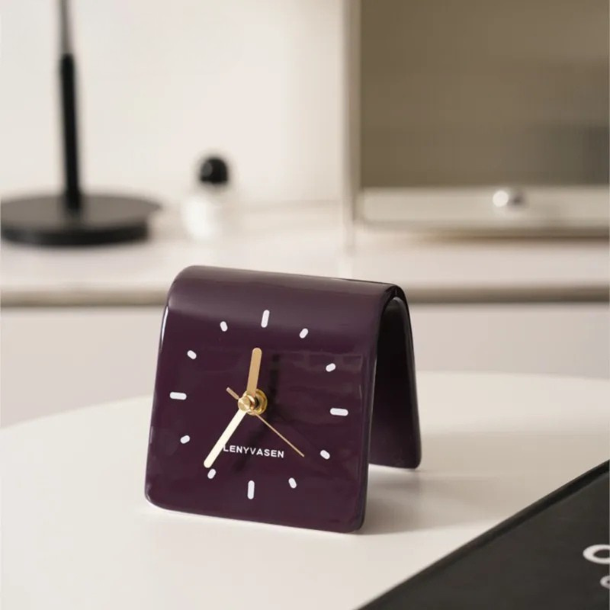 Ceramic Desktop Clock Minimalist - Modern Home Decor