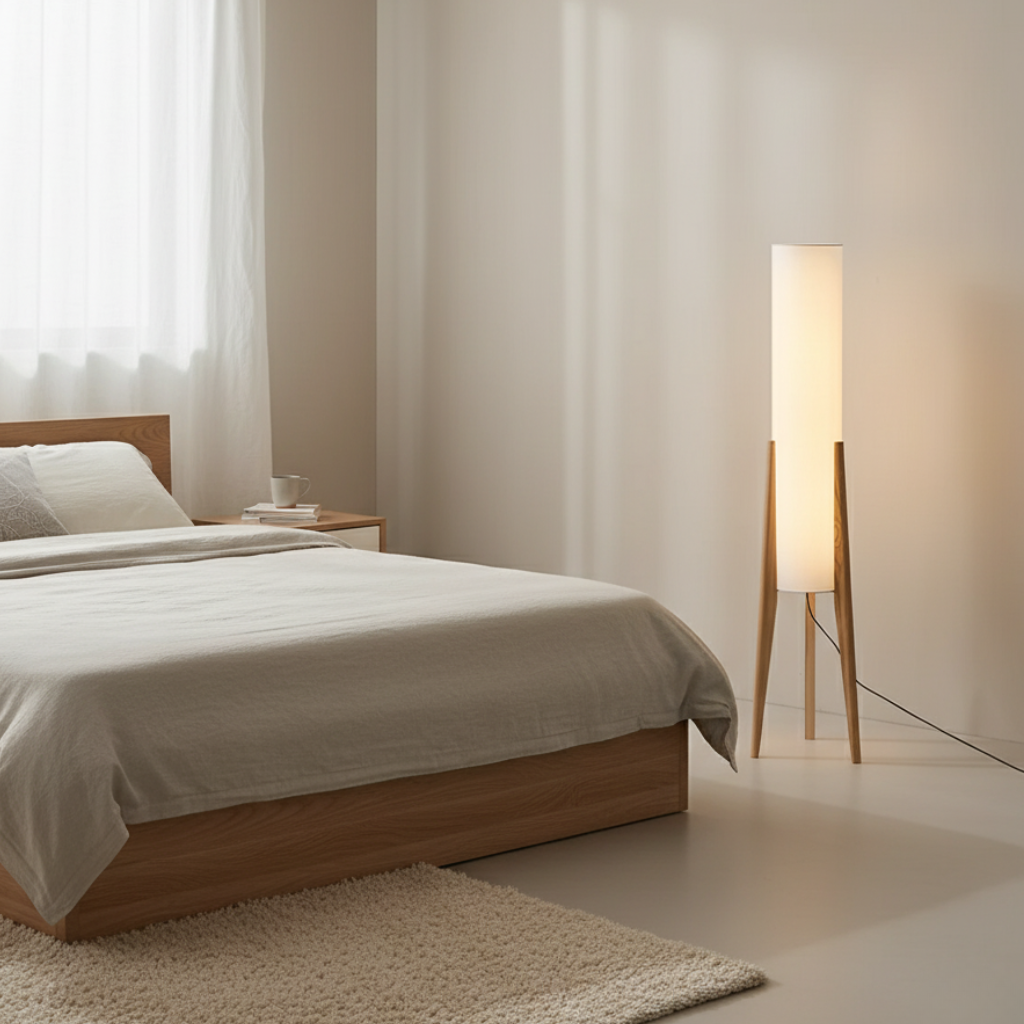 Modern Floor Lamp - Nordic Retro Walnut