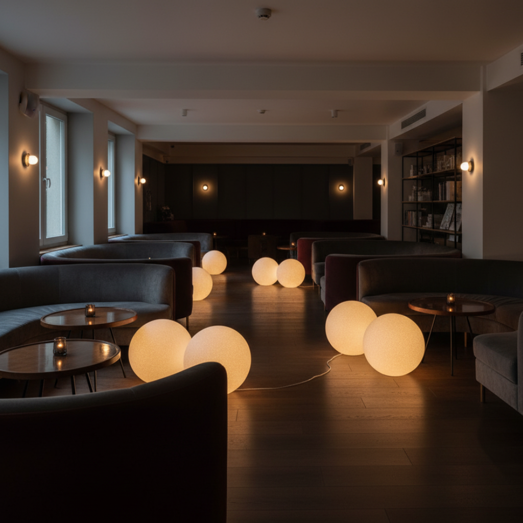 Modern Floor Lamp - Globe Pendant Design