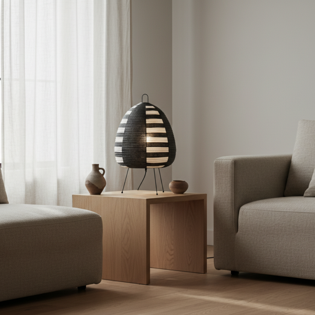 Modern Floor Lamp - Rice Paper Wabi Sabi