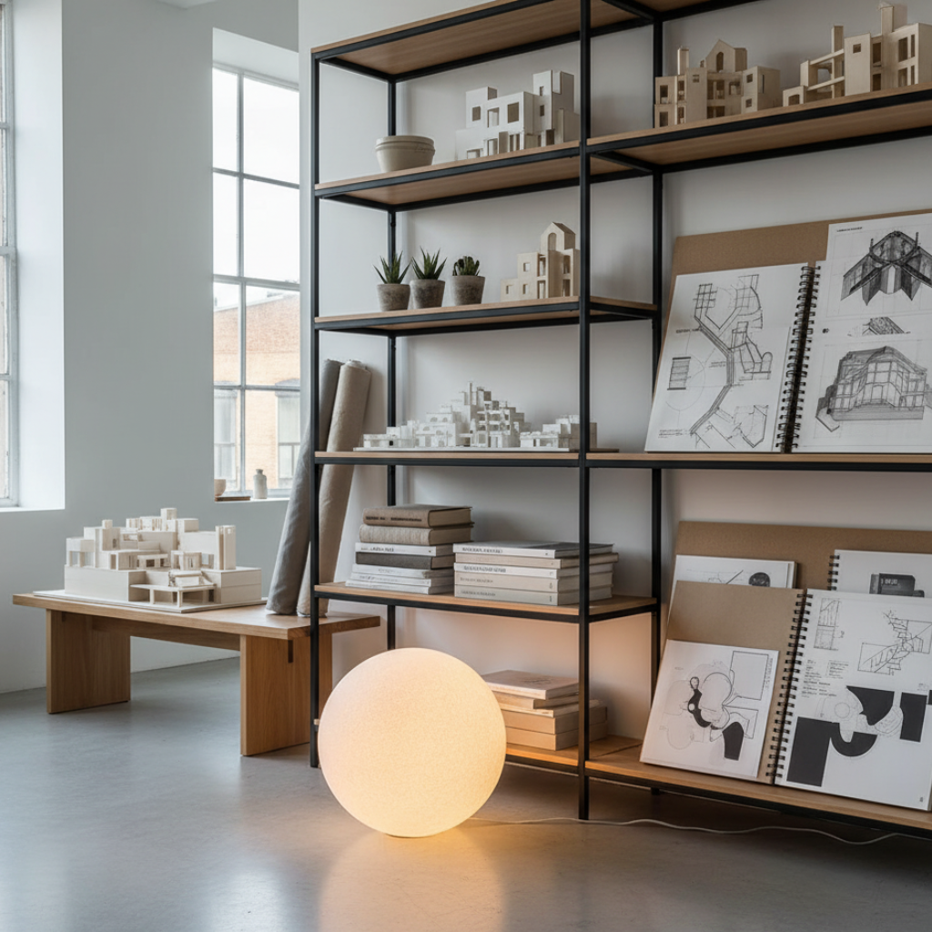 Modern Floor Lamp - Globe Pendant Design