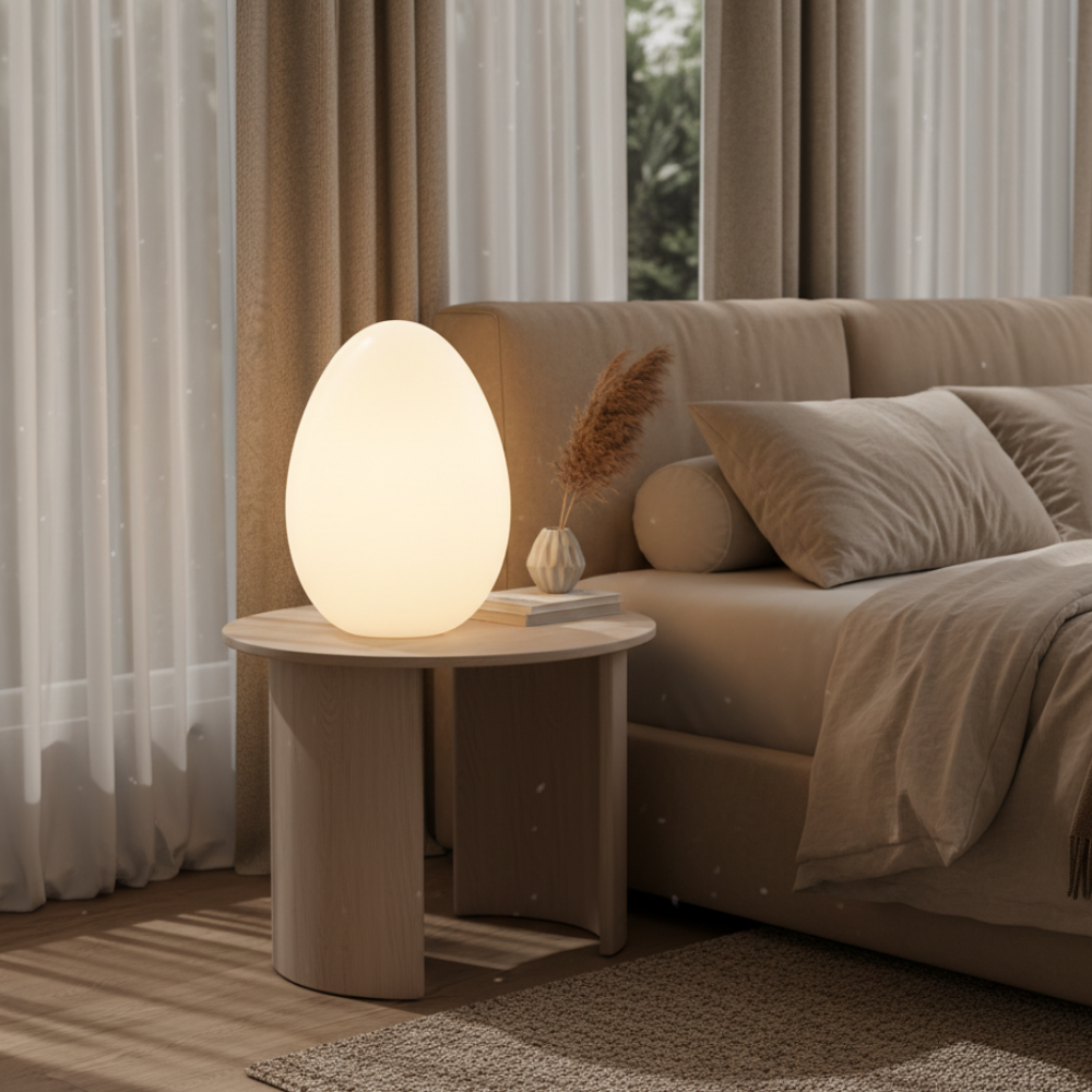 Modern Floor Lamp - Sculptural Egg Minimalist