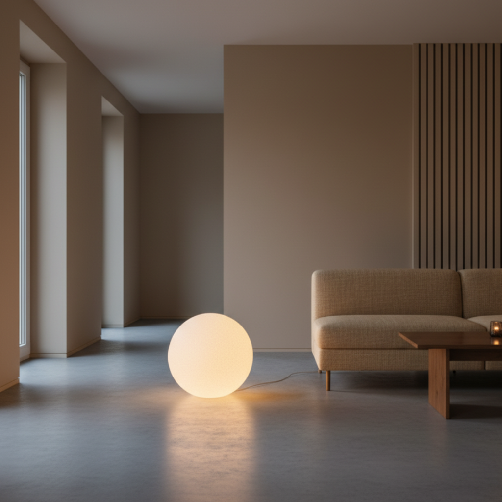 Modern Floor Lamp - Globe Pendant Design