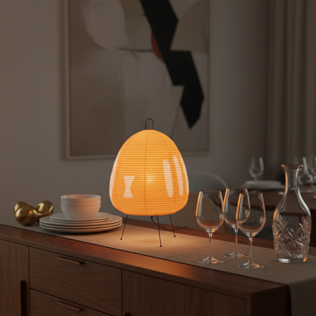 Modern Floor Lamp - Rice Paper Wabi Sabi