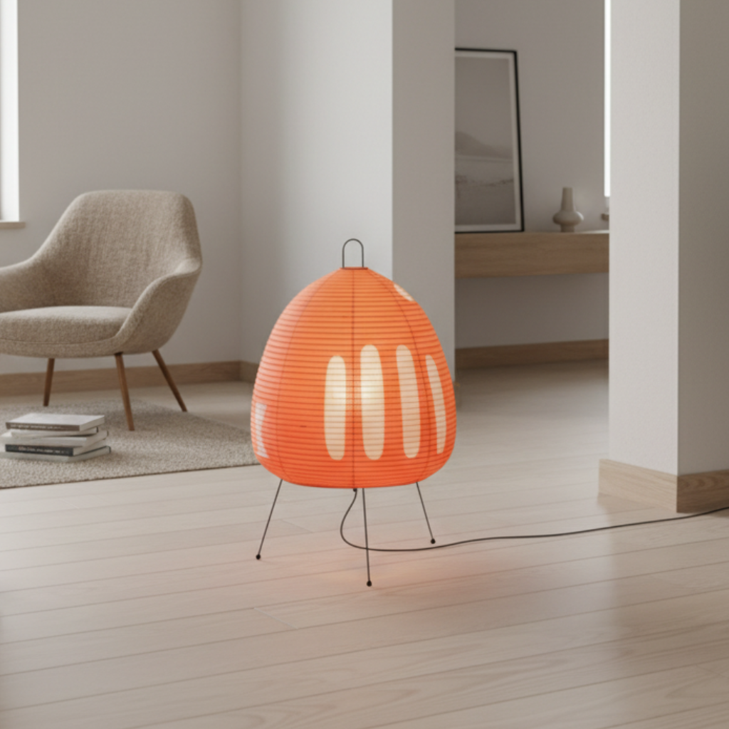 Modern Floor Lamp - Rice Paper Wabi Sabi