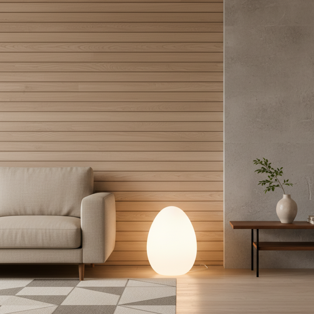 Modern Floor Lamp - Sculptural Egg Minimalist