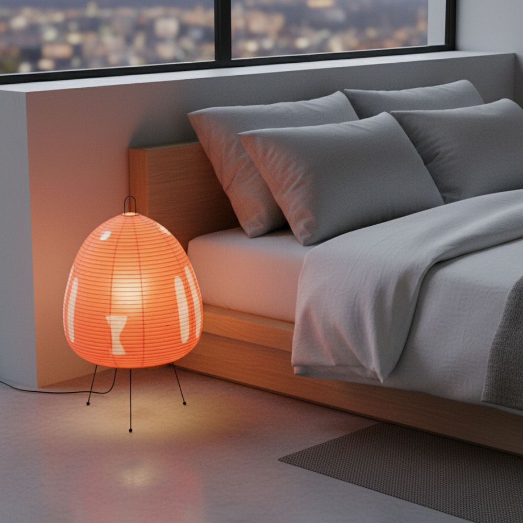 Modern Floor Lamp - Rice Paper Wabi Sabi