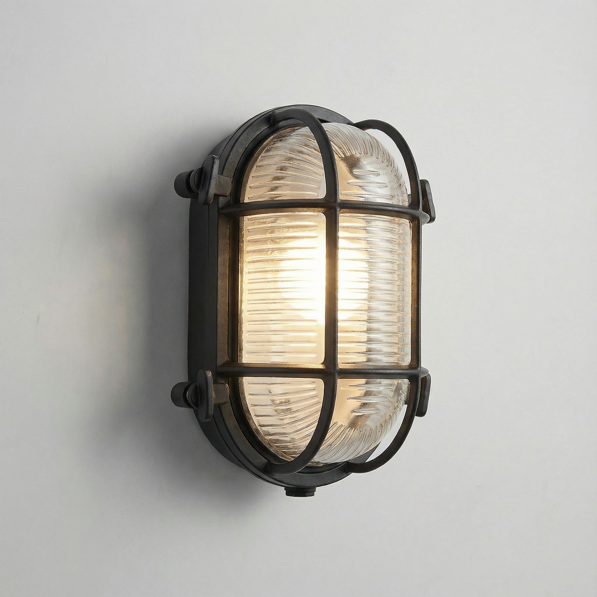 Industrial Outdoor Wall Light – Waterproof Cage Sconce