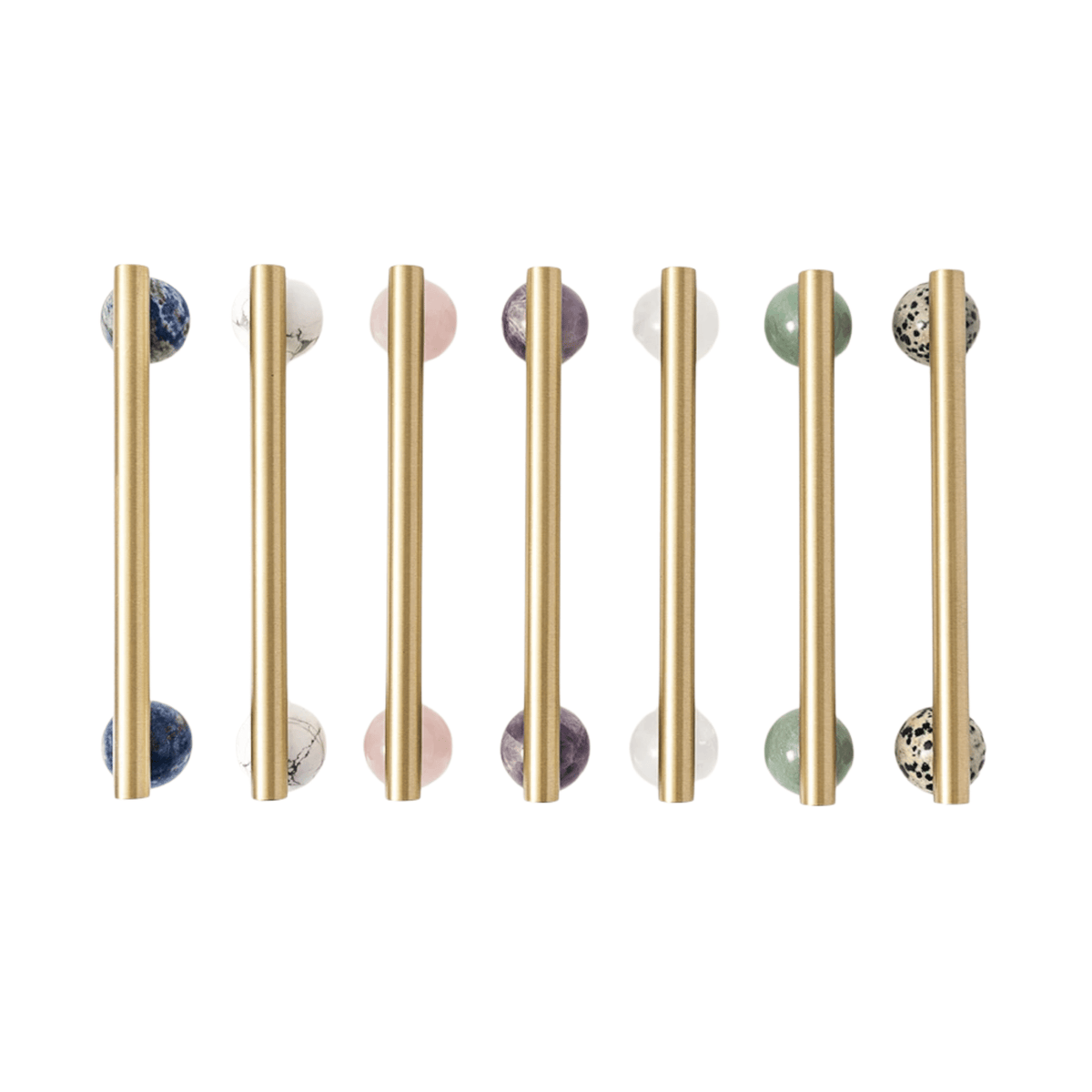 Marble Knob - Satin Brass Cabinet Hardware