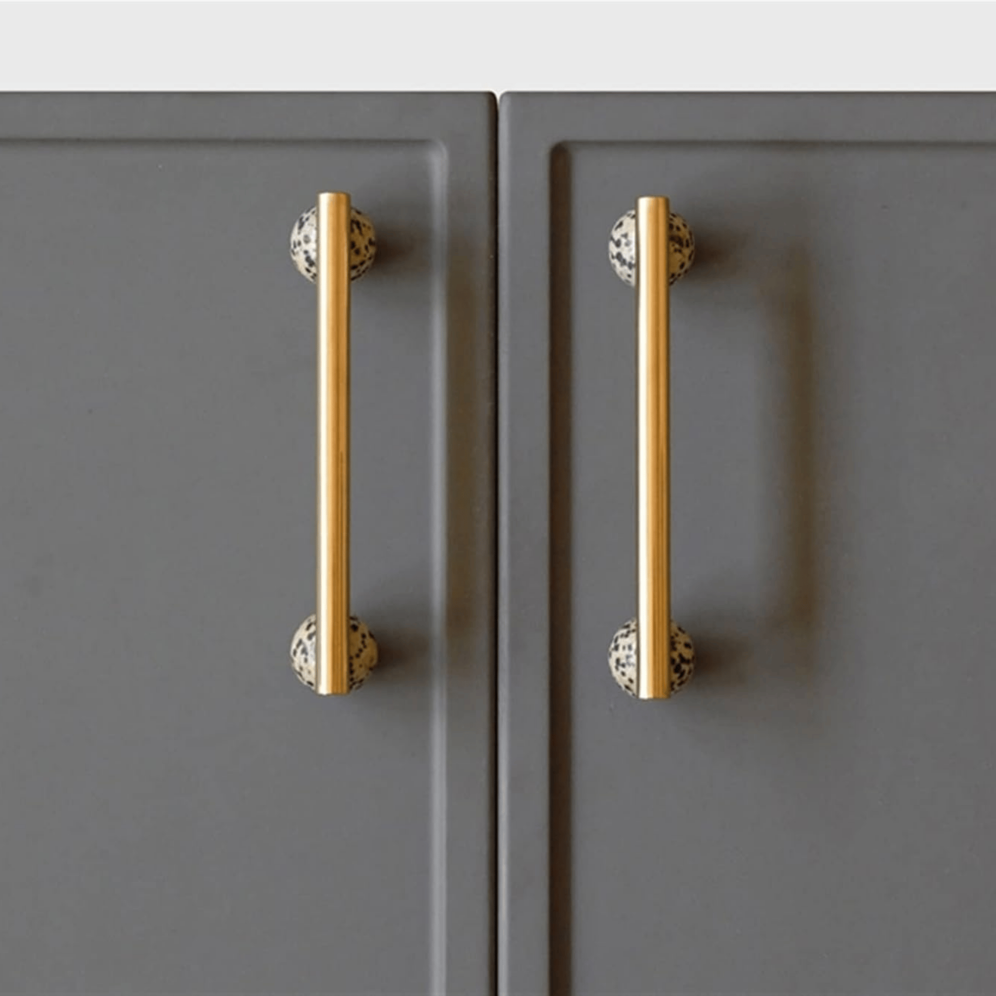 Marble Knob - Satin Brass Cabinet Hardware