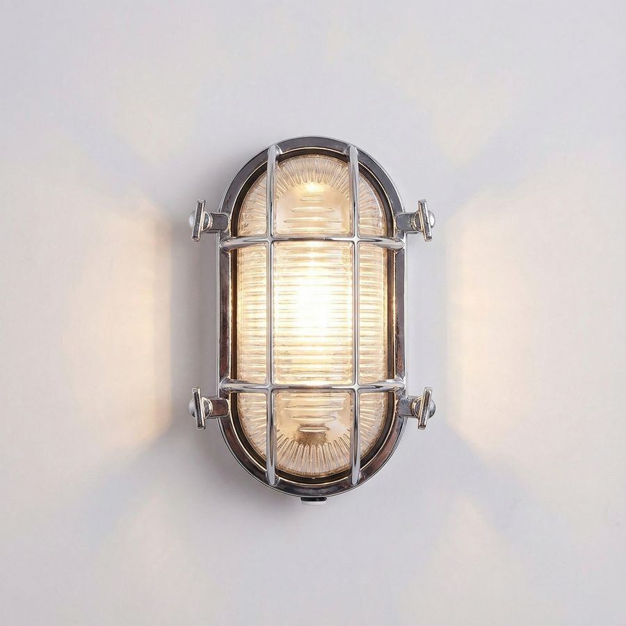 Industrial Outdoor Wall Light – Waterproof Cage Sconce