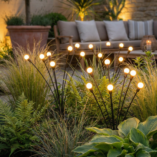 Elegant Solar Firefly Garden Lights | Waterproof Outdoor Lighting with 120 Lumens for Stunning Gardens or Patios