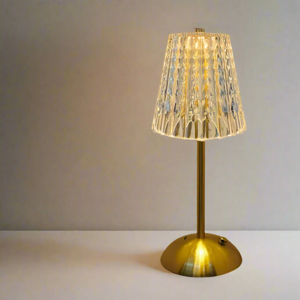 Crystal Table Lamp Rechargeable - Touch Control LED