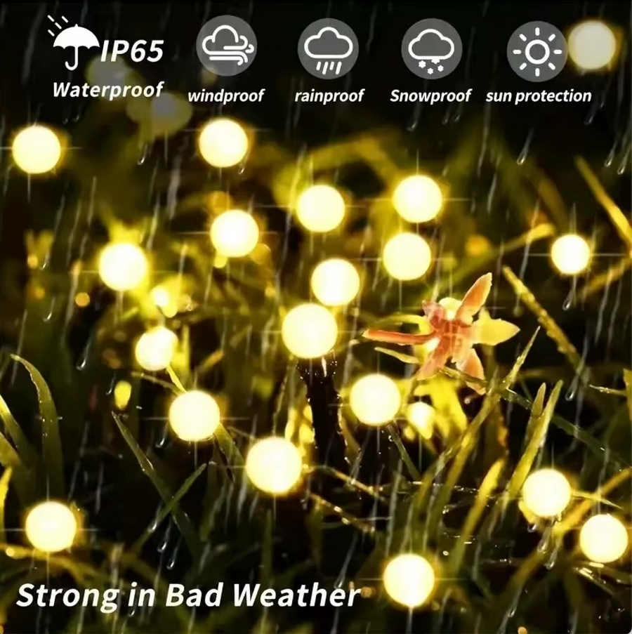 Elegant Solar Firefly Garden Lights | Waterproof Outdoor Lighting with 120 Lumens for Stunning Gardens or Patios