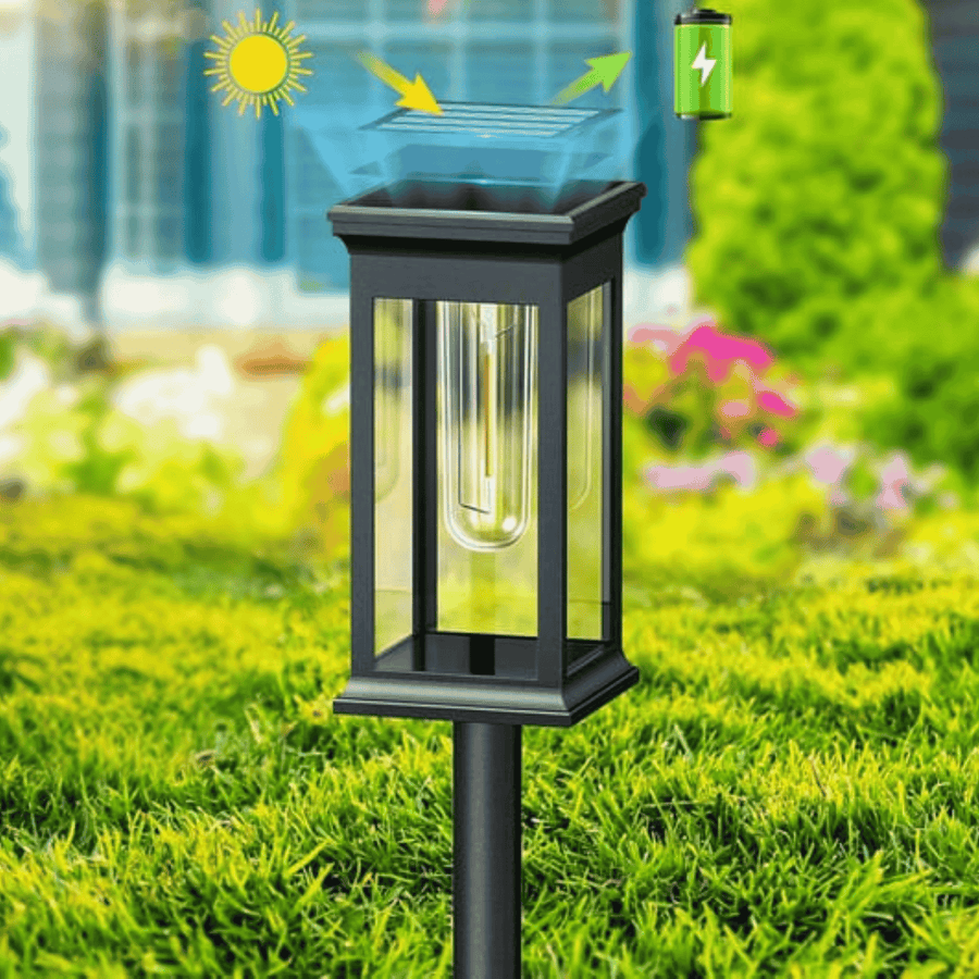 Solar Lights Outdoor LED - Rechargeable Garden Lighting