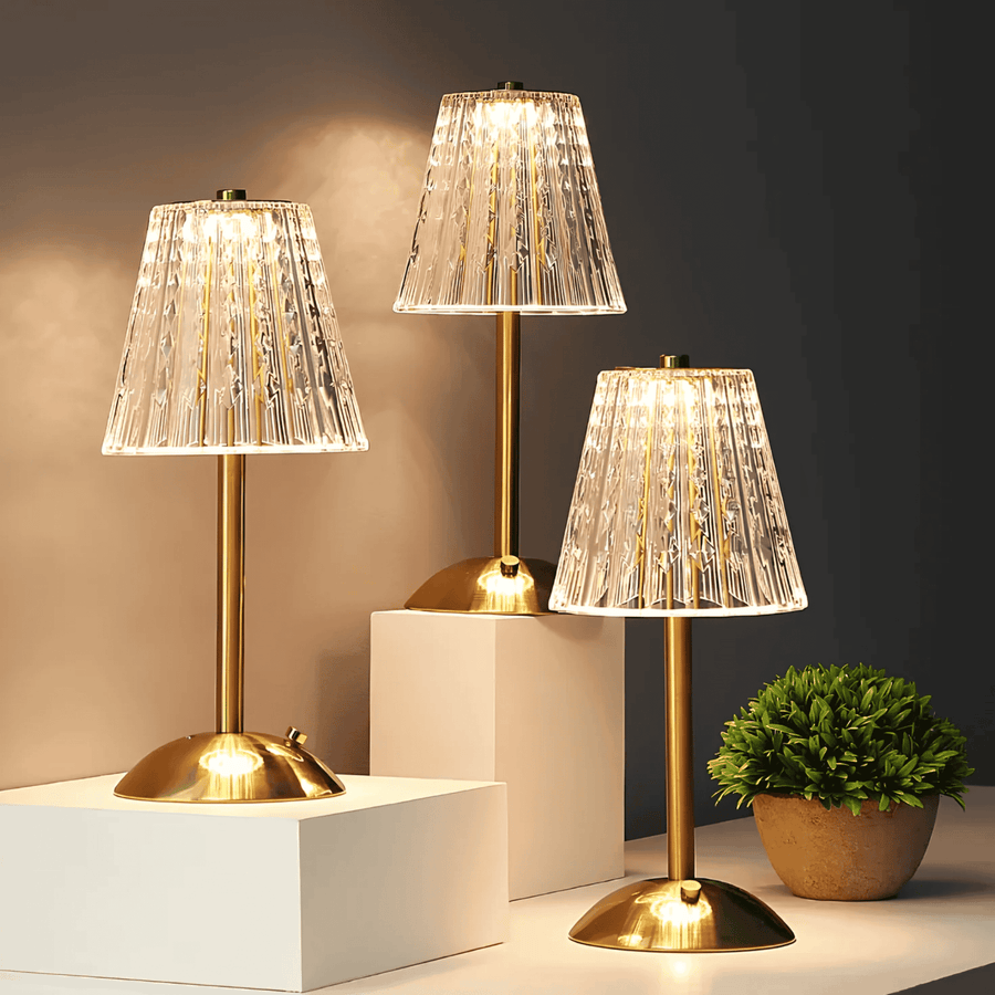 Crystal Table Lamp Rechargeable - Touch Control LED