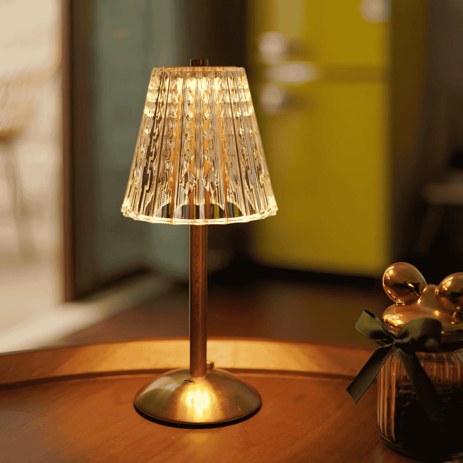 Crystal Table Lamp Rechargeable - Touch Control LED