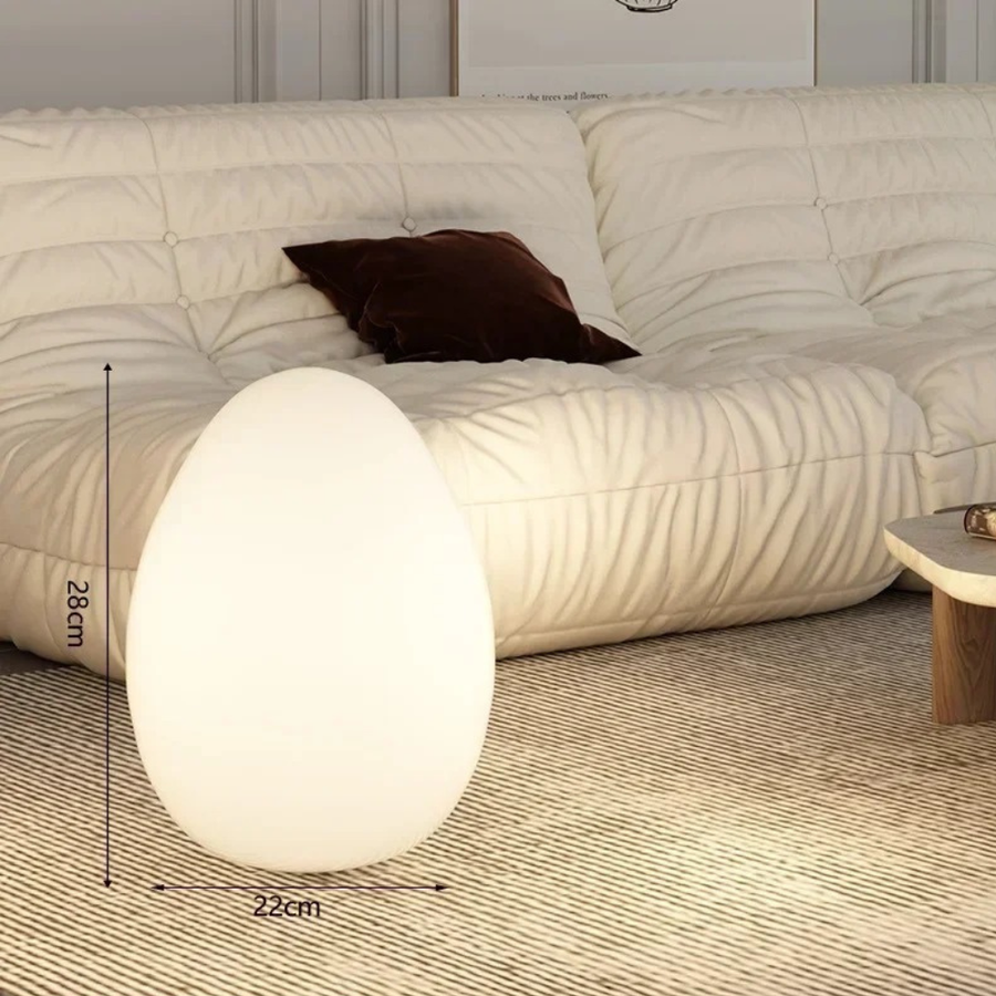 Modern Floor Lamp - Sculptural Egg Minimalist