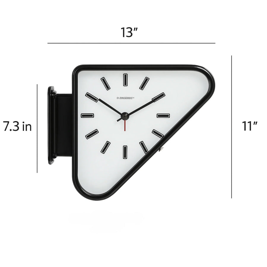 Geometric Wall Clock - Dual Triangle Modern Design