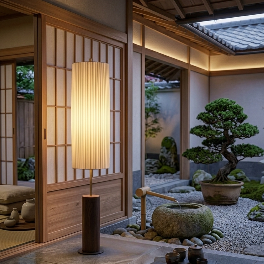 Modern Floor Lamp - Japanese Wabi Sabi Design