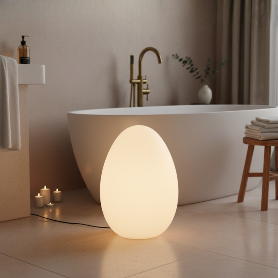 Modern Floor Lamp - Sculptural Egg Minimalist