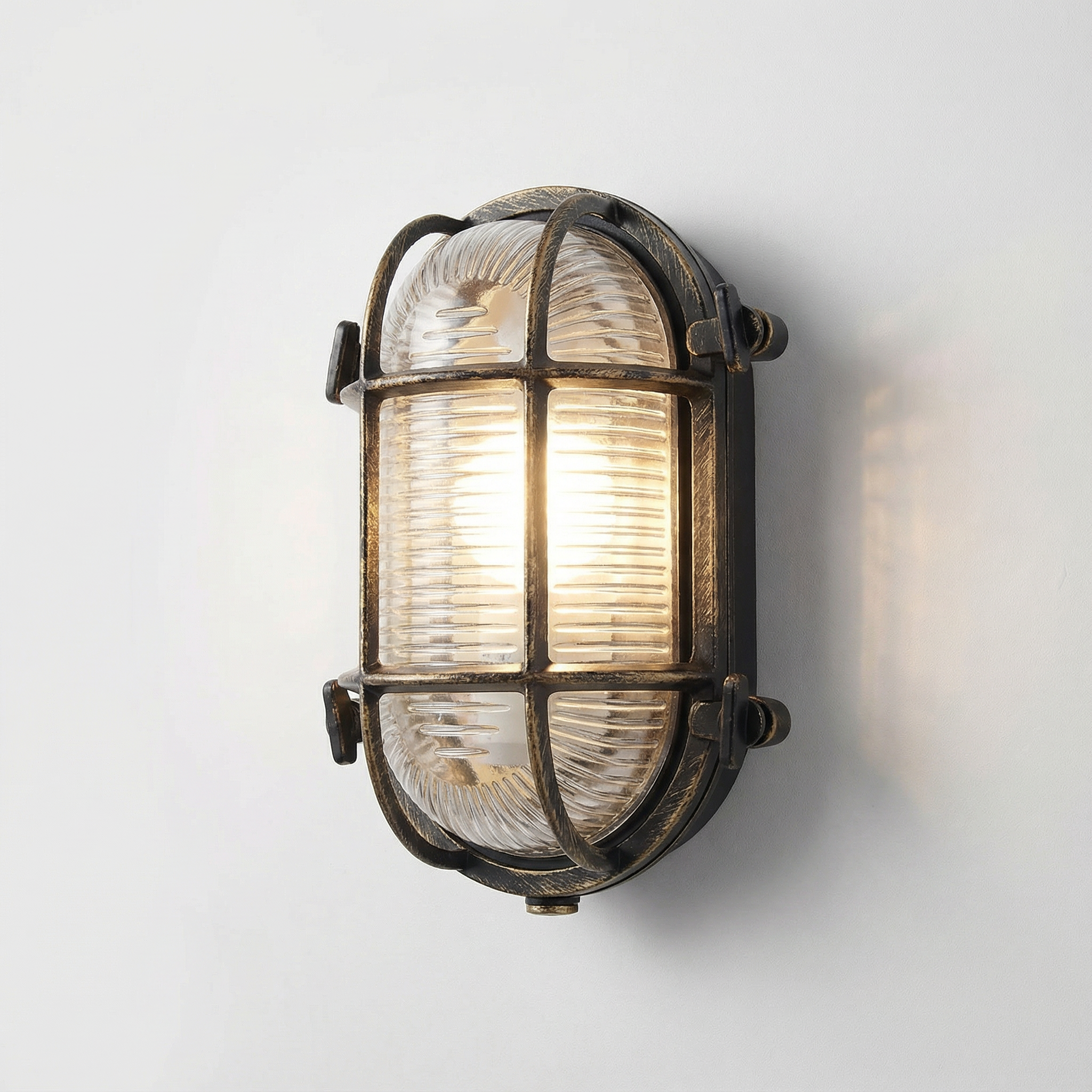 Industrial Outdoor Wall Light – Waterproof Cage Sconce