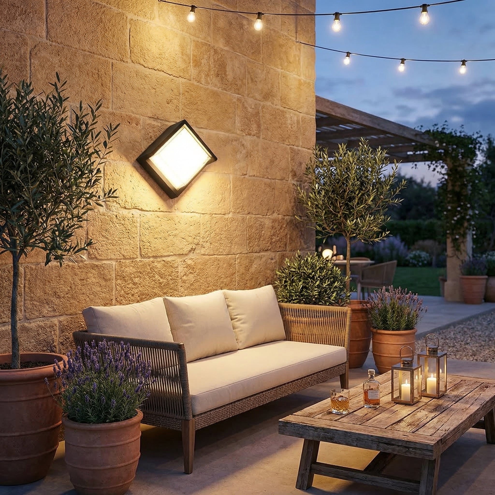 12W Round Outdoor LED Wall Light – Warm or Cool White