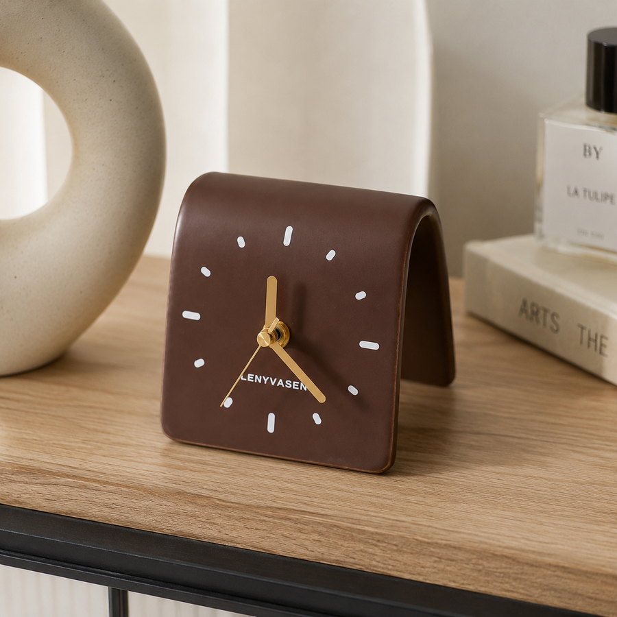 Ceramic Desktop Clock Minimalist - Modern Home Decor