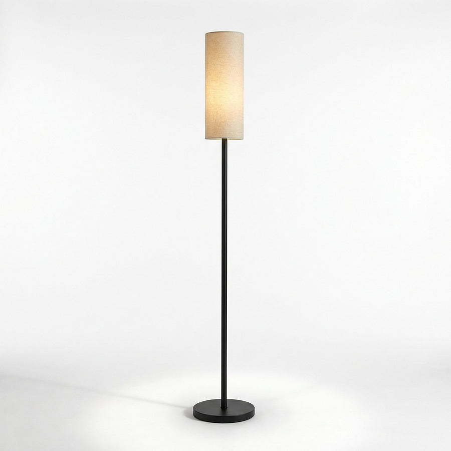 Modern Floor Lamp – Linen-Style Shade, 12W Dimmable LED