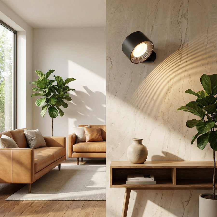Rechargeable LED Wall Light – 360° Rotating Magnetic Lamp