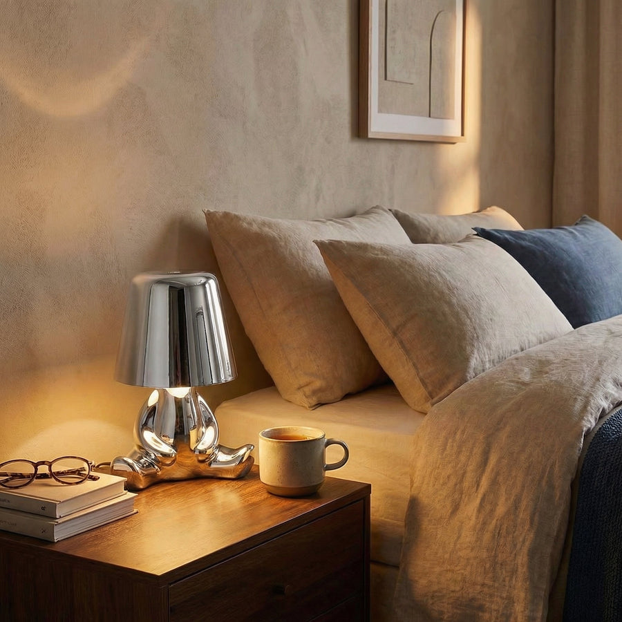Rechargeable Thinker Table Lamp – USB LED Sculpture Light