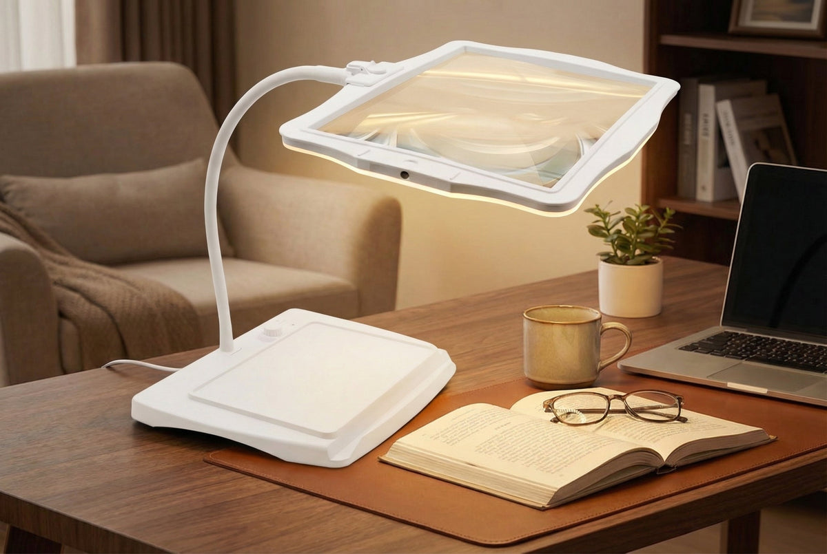 LED Magnifying Desk Lamp – 3× Lens & 48 LEDs