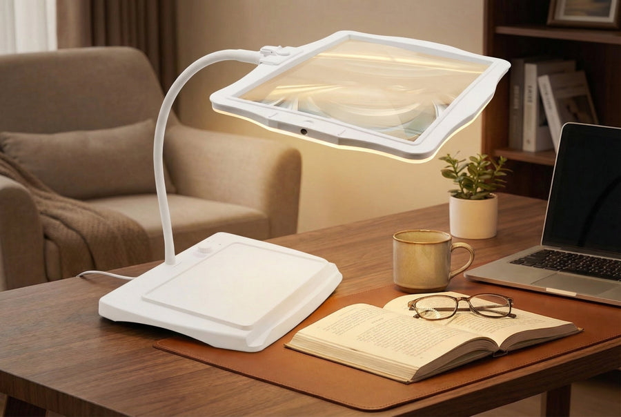 LED Magnifying Desk Lamp – 3× Lens & 48 LEDs