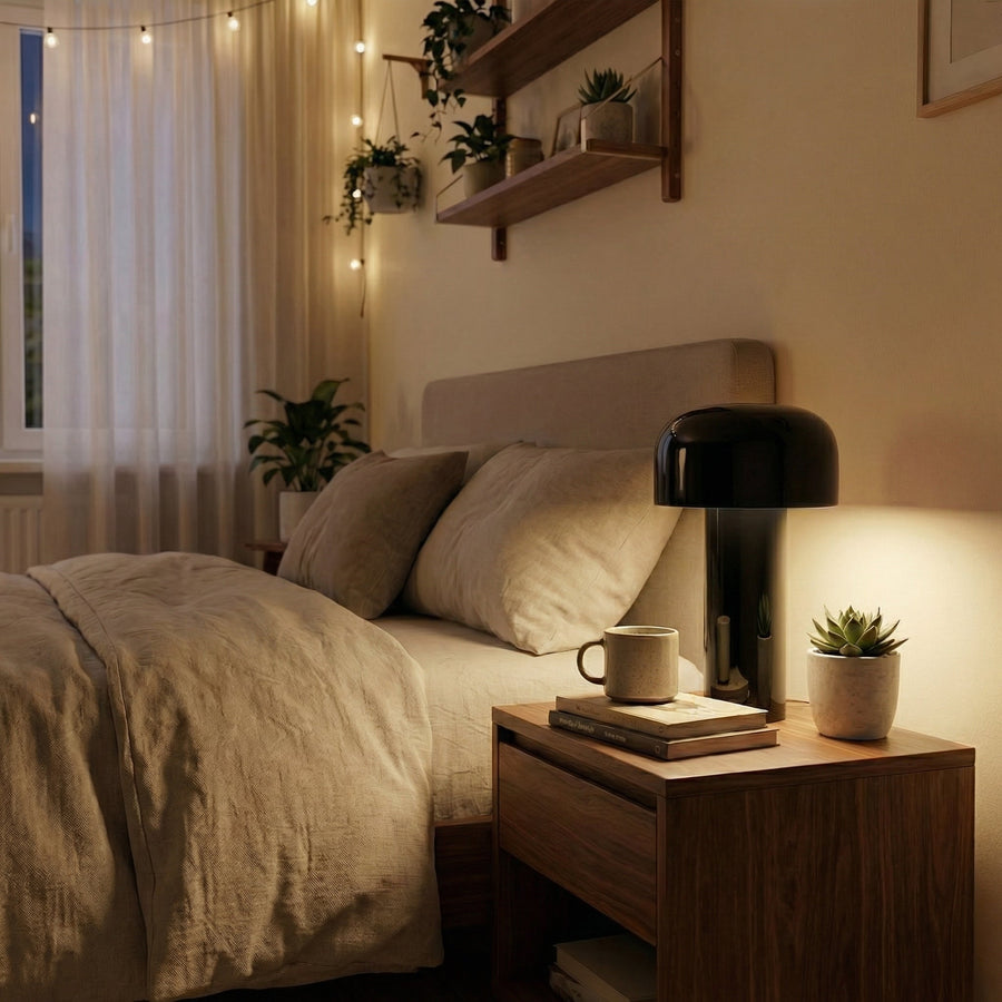 Rechargeable Mushroom Table Lamp – Touch Dimmable LED
