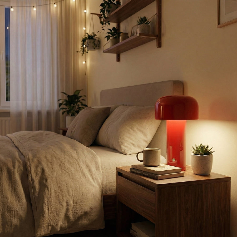 Rechargeable Mushroom Table Lamp – Touch Dimmable LED
