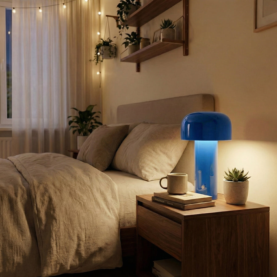 Rechargeable Mushroom Table Lamp – Touch Dimmable LED