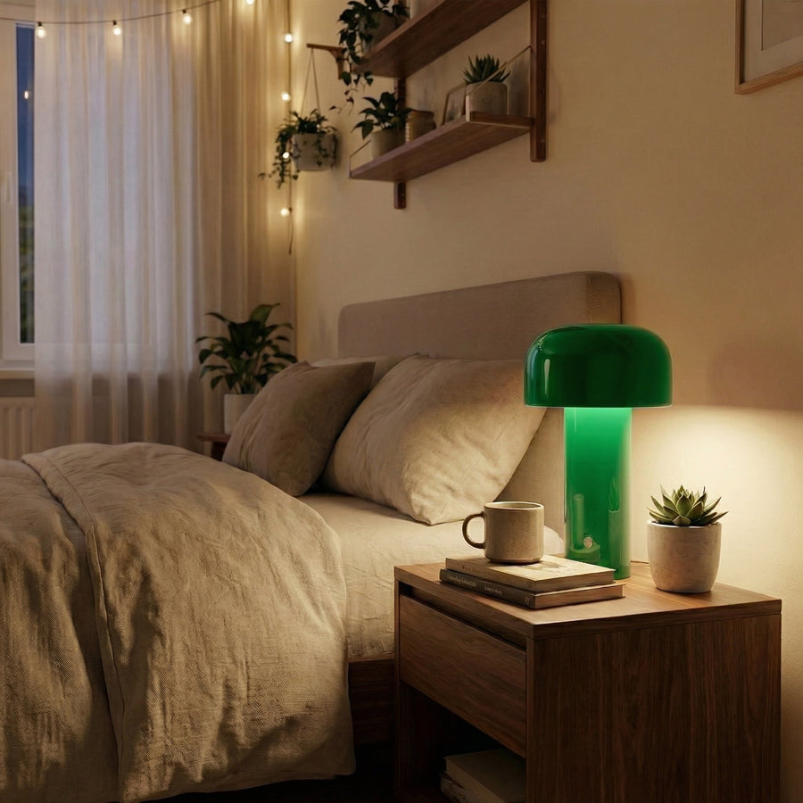 Rechargeable Mushroom Table Lamp – Touch Dimmable LED
