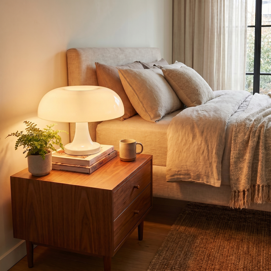Scandinavian Mushroom LED Table Lamp