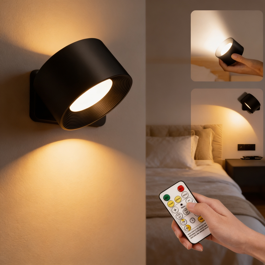 Rechargeable Wall Light – Magnetic Spotlight & Remote